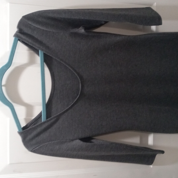 Forever 21. Grey Bodycon Dress w/low back - Picture 2 of 5